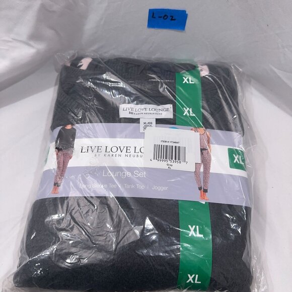 Live Love Lounge Womens Long Sleeve Tee Tank Top Jogger Lounge Set Multi Size XL - Picture 3 of 4